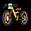 Objet bicyclette-jaune