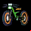 Objet bicyclette-verte